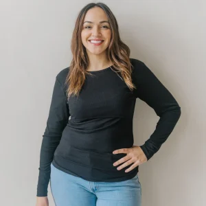 Amning Ribbed Top Black