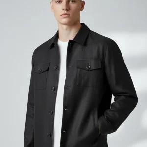 Studio 73 Linen Shirt Jacket Black
