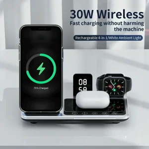 QuadCharge™ | Multifunktionell 4 i 1 trådlös laddare