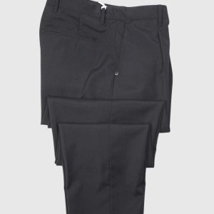 Loose Fit Light Wool Trousers Black
