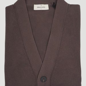 Gran Sasso Cotton Cardigan Brown