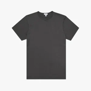 Sunspel Classic Cotton T-Shirt Charcoal