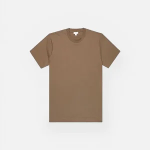 Sunspel Relaxed Fit Heavyweight T‑shirt Dark Ceder